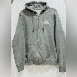 Lonsdale London Full Zip Hoodie Sweatshirt Men's‎ Grey Size M